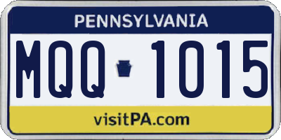 PA license plate MQQ1015