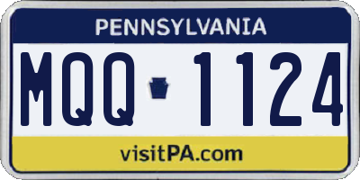 PA license plate MQQ1124