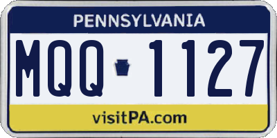 PA license plate MQQ1127