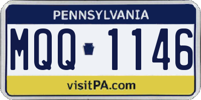 PA license plate MQQ1146