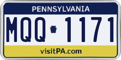 PA license plate MQQ1171