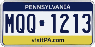 PA license plate MQQ1213
