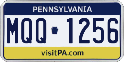 PA license plate MQQ1256