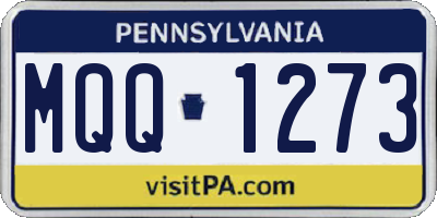 PA license plate MQQ1273