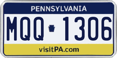 PA license plate MQQ1306