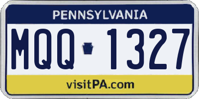 PA license plate MQQ1327