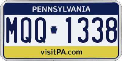 PA license plate MQQ1338