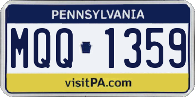 PA license plate MQQ1359