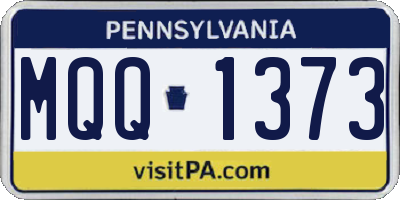 PA license plate MQQ1373