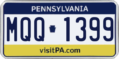 PA license plate MQQ1399