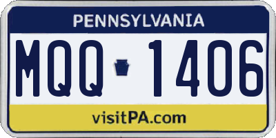 PA license plate MQQ1406