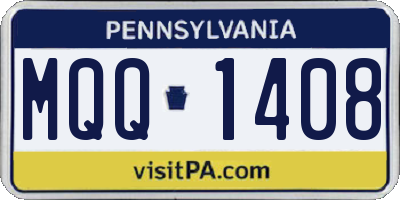 PA license plate MQQ1408