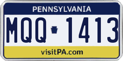 PA license plate MQQ1413