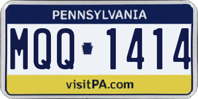PA license plate MQQ1414