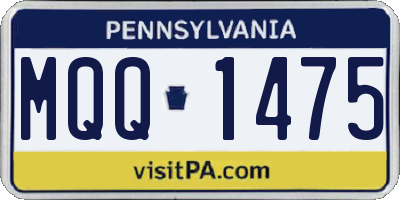PA license plate MQQ1475