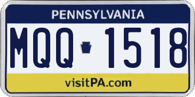 PA license plate MQQ1518