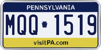 PA license plate MQQ1519