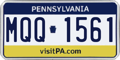 PA license plate MQQ1561