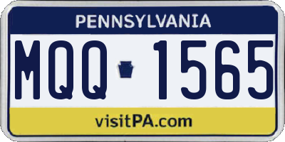 PA license plate MQQ1565