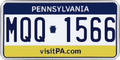 PA license plate MQQ1566