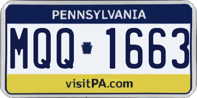 PA license plate MQQ1663