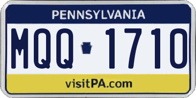 PA license plate MQQ1710