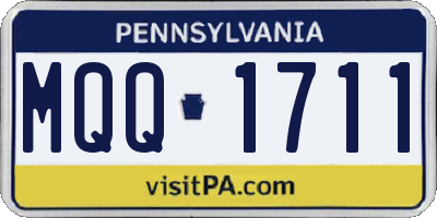 PA license plate MQQ1711