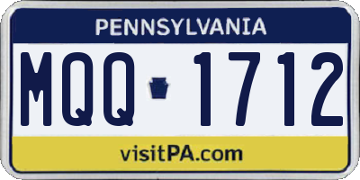 PA license plate MQQ1712