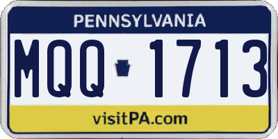 PA license plate MQQ1713