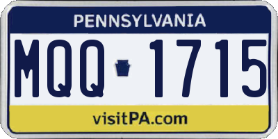 PA license plate MQQ1715
