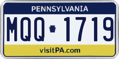 PA license plate MQQ1719
