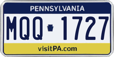 PA license plate MQQ1727