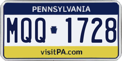 PA license plate MQQ1728
