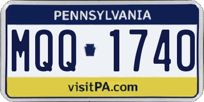 PA license plate MQQ1740
