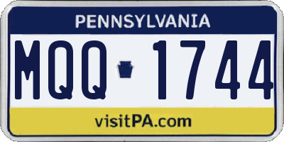 PA license plate MQQ1744