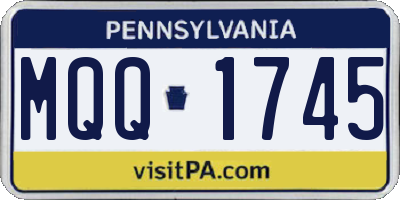 PA license plate MQQ1745