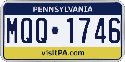 PA license plate MQQ1746