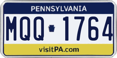PA license plate MQQ1764
