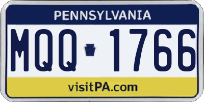PA license plate MQQ1766