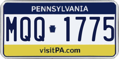 PA license plate MQQ1775
