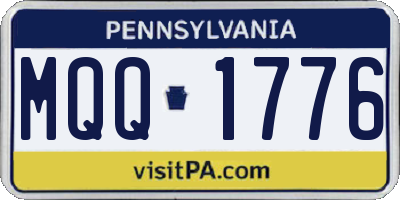 PA license plate MQQ1776