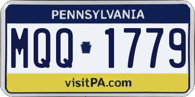 PA license plate MQQ1779