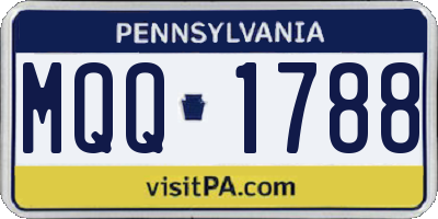 PA license plate MQQ1788