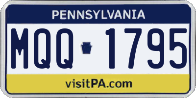PA license plate MQQ1795