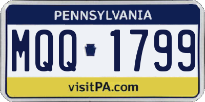 PA license plate MQQ1799
