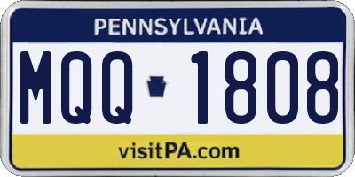PA license plate MQQ1808