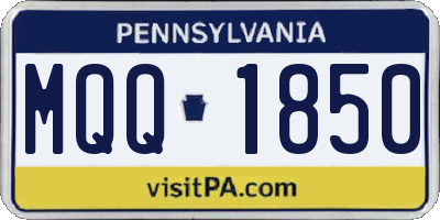 PA license plate MQQ1850