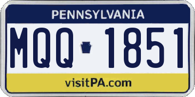 PA license plate MQQ1851
