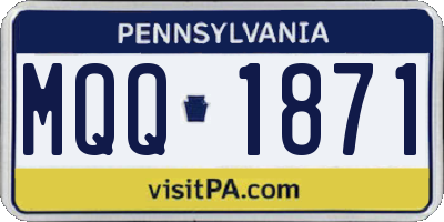 PA license plate MQQ1871