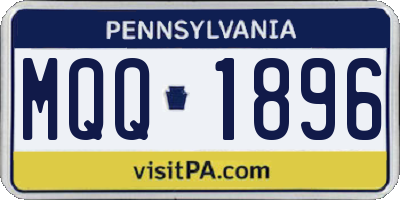 PA license plate MQQ1896